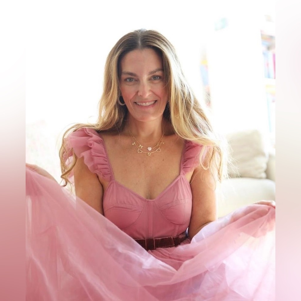 NWT LoveShackFancy Barbie Pink Macaron Ruffle Tulle Gown